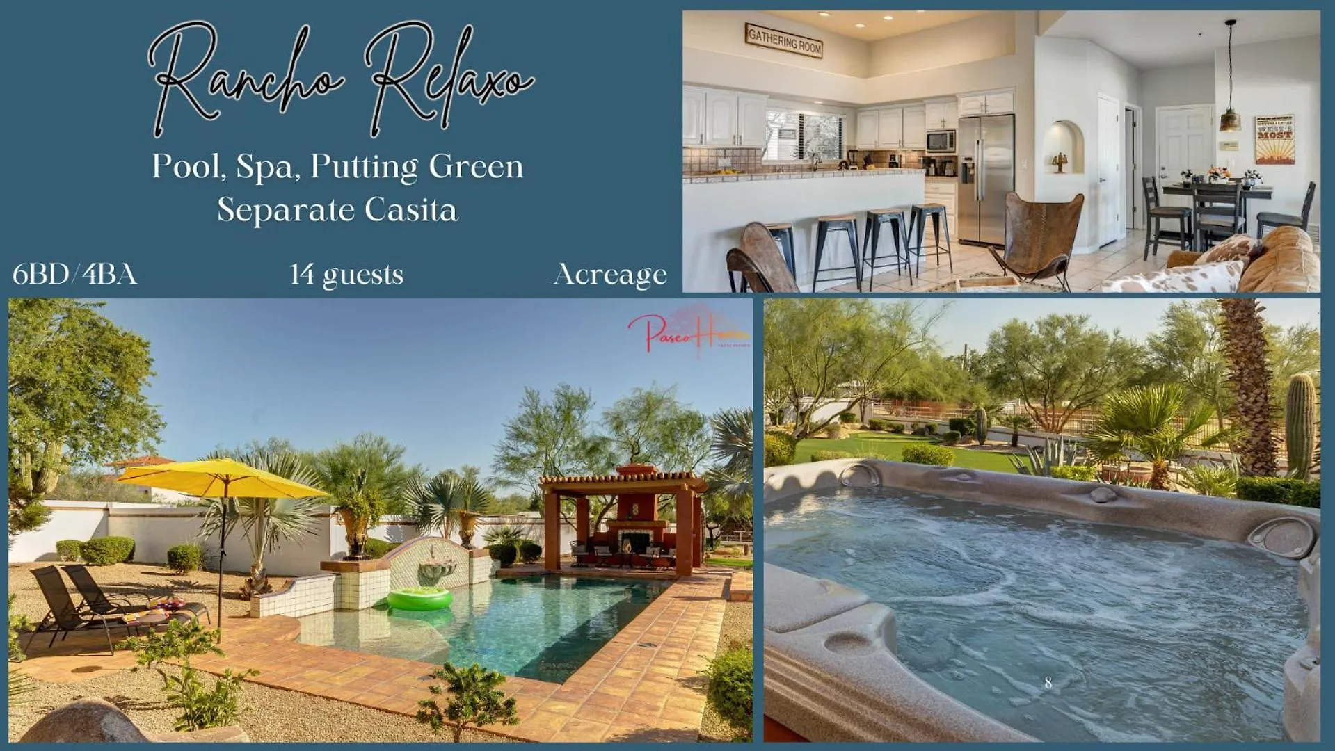 Rancho Relaxo By Paseohomesaz With Pool, Spa And Separate Casita Scottsdale
